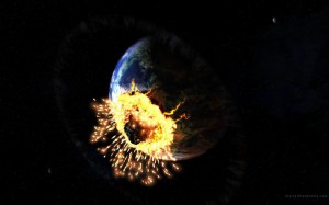 Изображение с име: Как художник си представя сблъсък на Земята с астерид 3